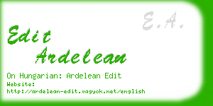 edit ardelean business card